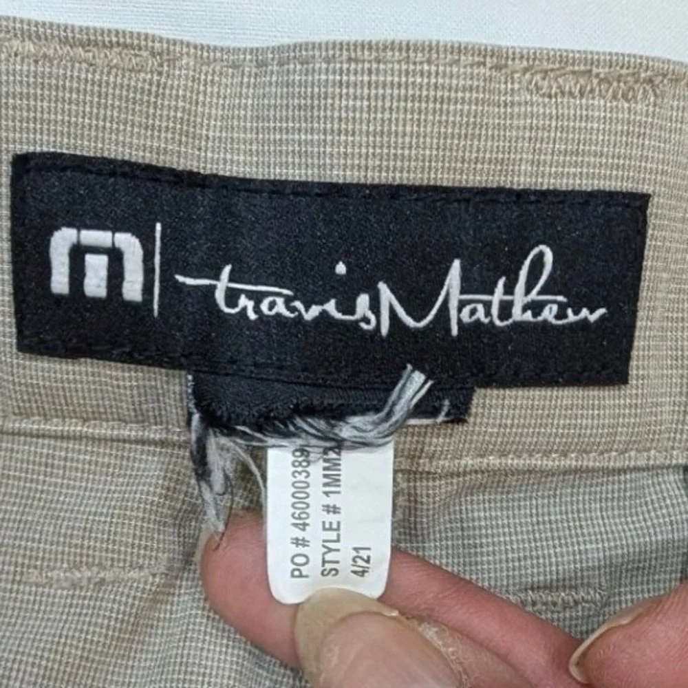 Travis Mathew Beck Shorts Men's 36 Khaki Tan Golf Lifestyle